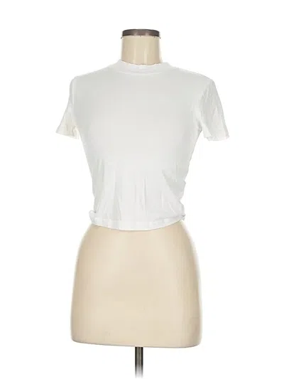 Pre-owned Zara Short Sleeve Turtleneck In White