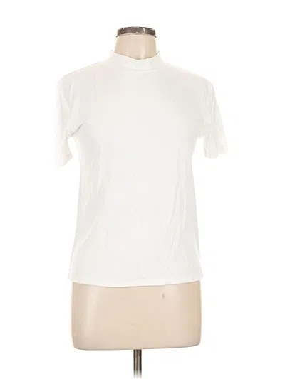 Pre-owned Zara Short Sleeve Turtleneck In White