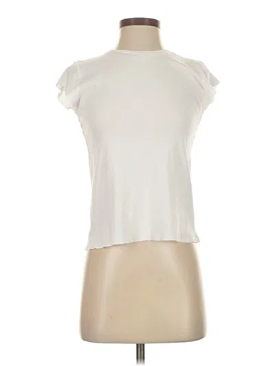 Pre-owned Zara Short Sleeve Turtleneck In White