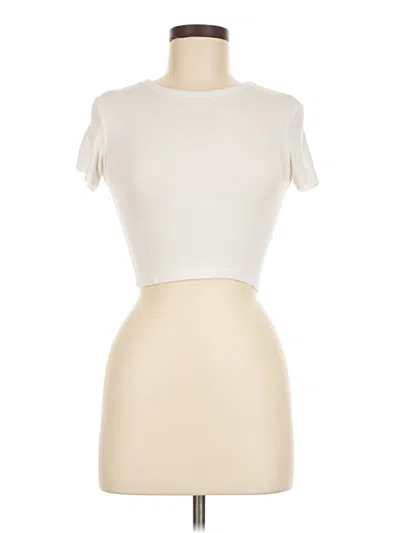 Pre-owned Zara Short Sleeve Turtleneck In White