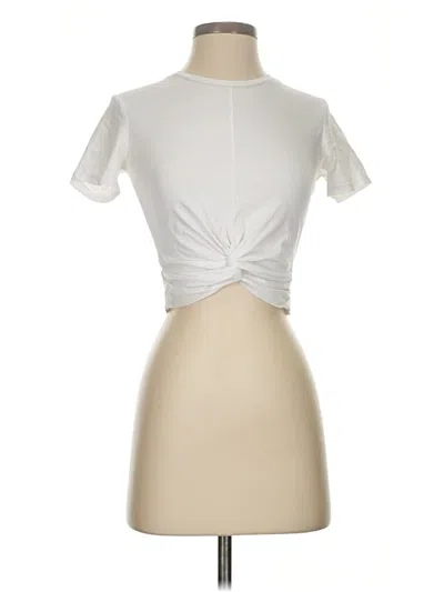 Pre-owned Zara Short Sleeve Turtleneck In White