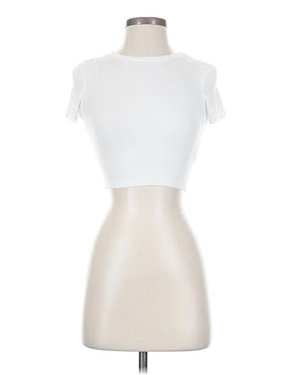 Pre-owned Zara Short Sleeve Turtleneck In White