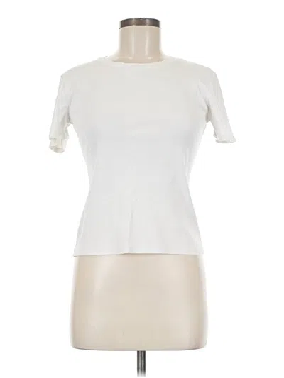 Pre-owned Zara Short Sleeve Turtleneck In White