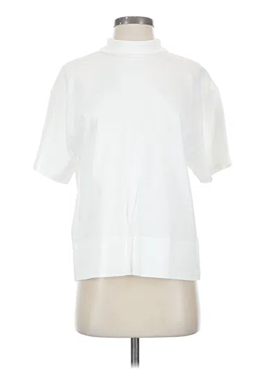 Pre-owned Zara Short Sleeve Turtleneck In White