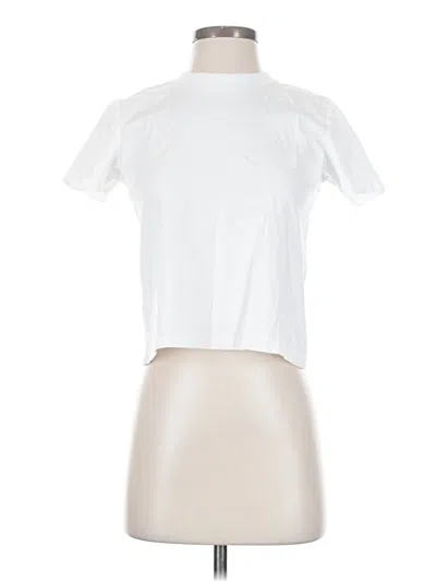 Pre-owned Zara Short Sleeve Turtleneck In White