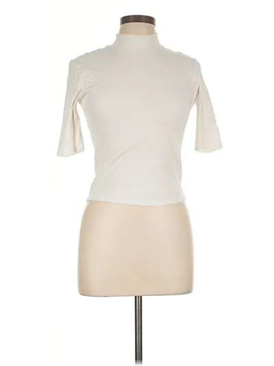Pre-owned Zara Short Sleeve Turtleneck In White