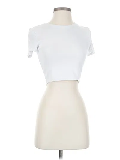 Pre-owned Zara Short Sleeve Turtleneck In White