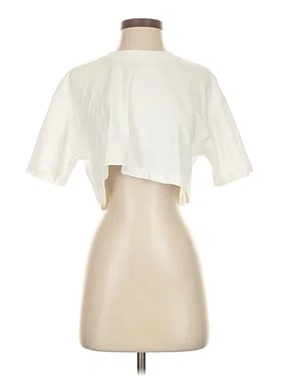 Pre-owned Zara Short Sleeve Turtleneck In White