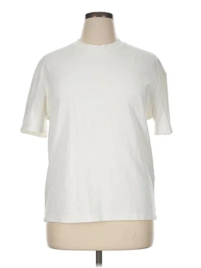 Pre-owned Zara Short Sleeve Turtleneck In White