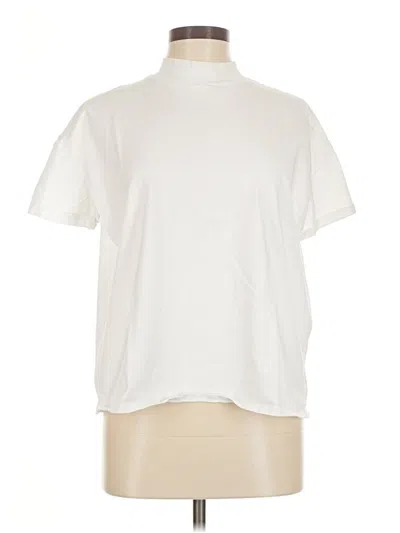 Pre-owned Zara Short Sleeve Turtleneck In White