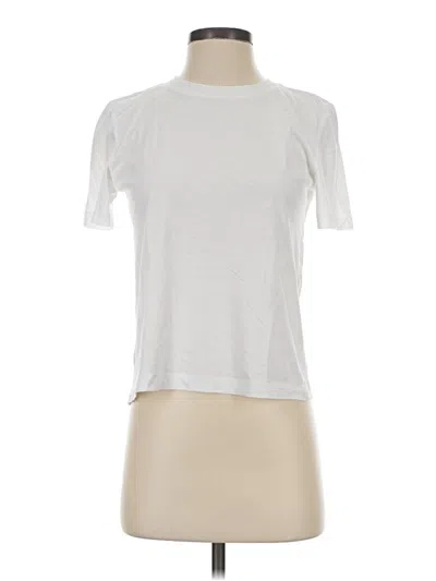 Pre-owned Zara Short Sleeve Turtleneck In White