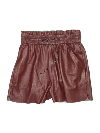 Pre-owned Zara Shorts In Burgundy