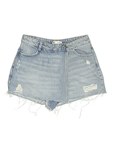 Pre-owned Zara Skort In Blue