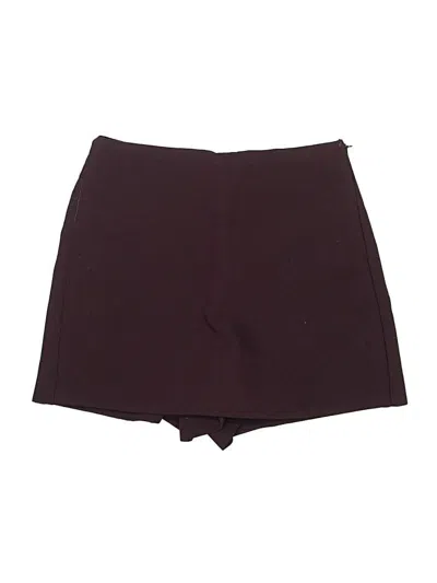 Pre-owned Zara Skort In Burgundy