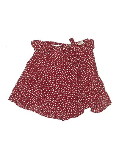 Pre-owned Zara Skort In Burgundy