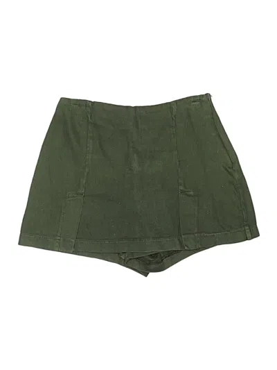 Pre-owned Zara Skort In Green