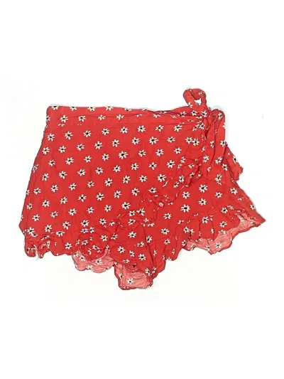 Pre-owned Zara Skort In Red