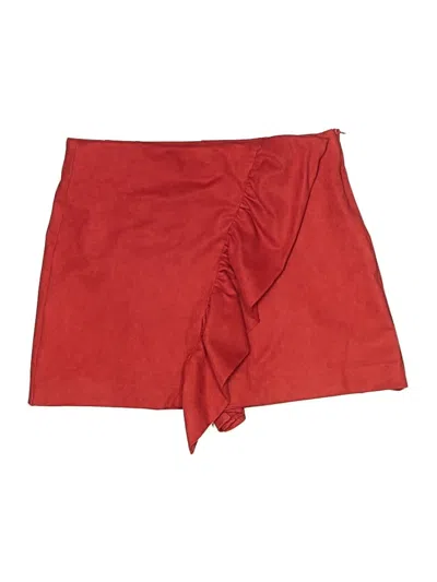Pre-owned Zara Skort In Red