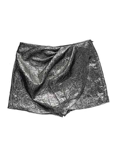 Pre-owned Zara Skort In Silver