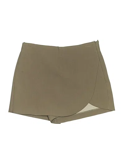 Pre-owned Zara Skort In Tan