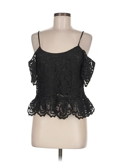 Pre-owned Zara Sleeveless Blouse In Black