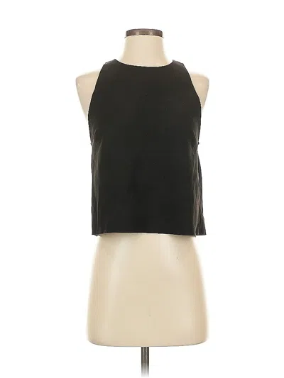 Pre-owned Zara Sleeveless Blouse In Black