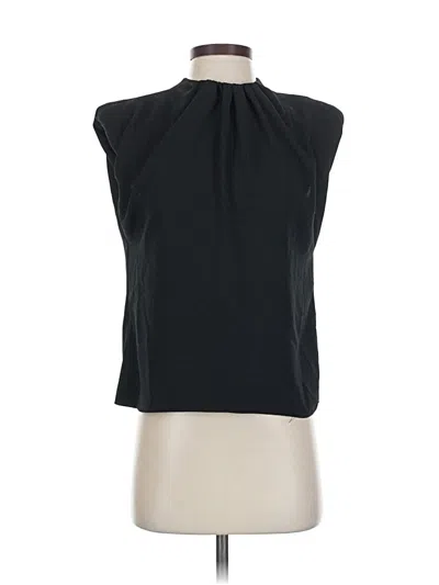 Pre-owned Zara Sleeveless Blouse In Black