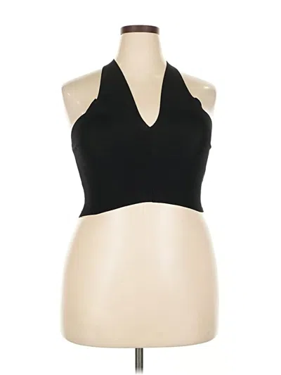 Pre-owned Zara Sleeveless Blouse In Black