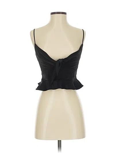 Pre-owned Zara Sleeveless Blouse In Black