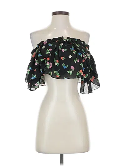 Pre-owned Zara Sleeveless Blouse In Black