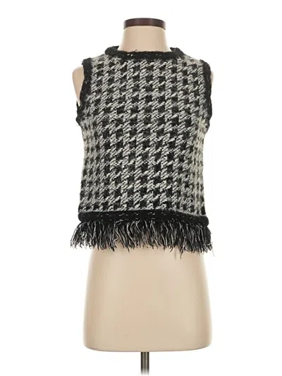 Pre-owned Zara Sleeveless Blouse In Black