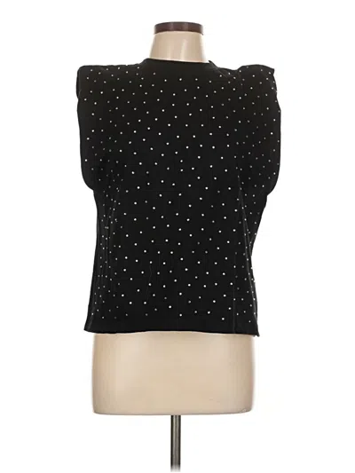 Pre-owned Zara Sleeveless Blouse In Black
