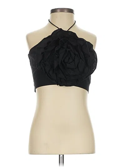 Pre-owned Zara Sleeveless Blouse In Black
