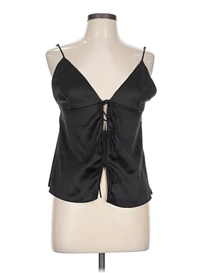 Pre-owned Zara Sleeveless Blouse In Black