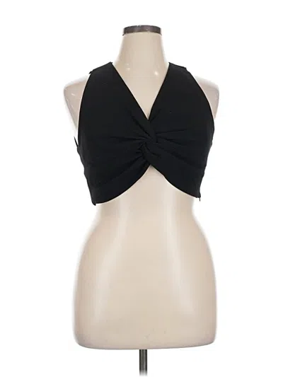 Pre-owned Zara Sleeveless Blouse In Black