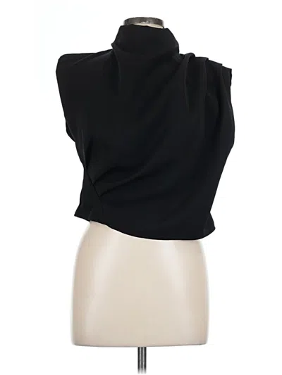 Pre-owned Zara Sleeveless Blouse In Black
