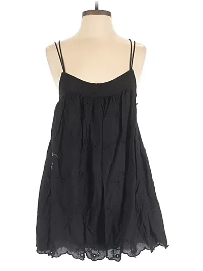 Pre-owned Zara Sleeveless Blouse In Black