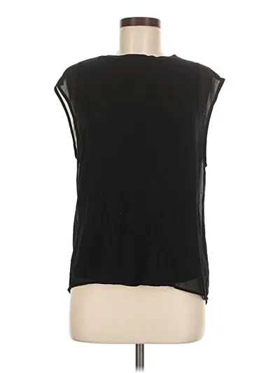 Pre-owned Zara Sleeveless Blouse In Black