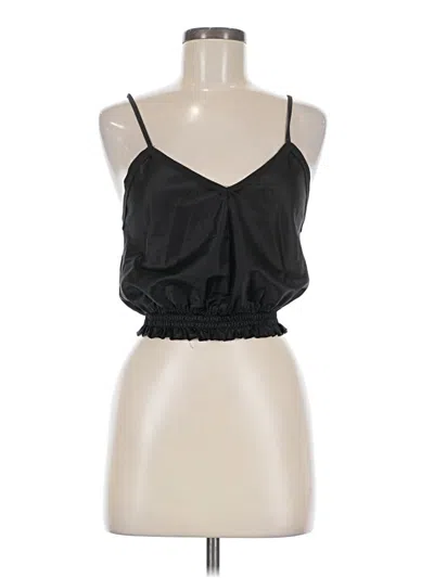 Pre-owned Zara Sleeveless Blouse In Black