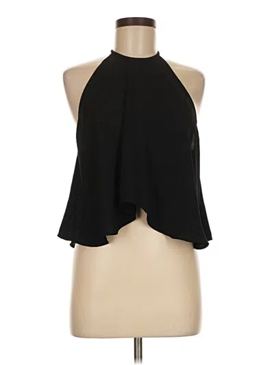 Pre-owned Zara Sleeveless Blouse In Black