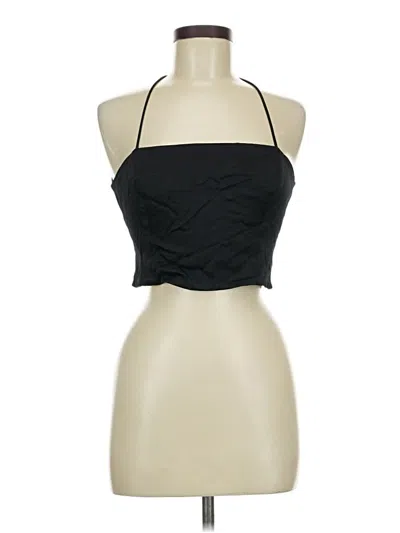 Pre-owned Zara Sleeveless Blouse In Black