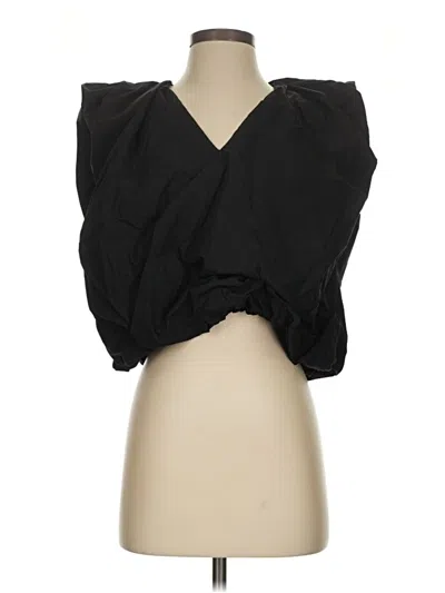 Pre-owned Zara Sleeveless Blouse In Black