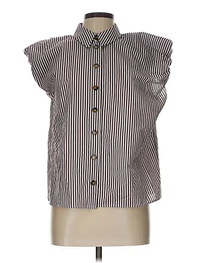 Pre-owned Zara Sleeveless Blouse In Black