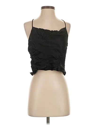 Pre-owned Zara Sleeveless Blouse In Black