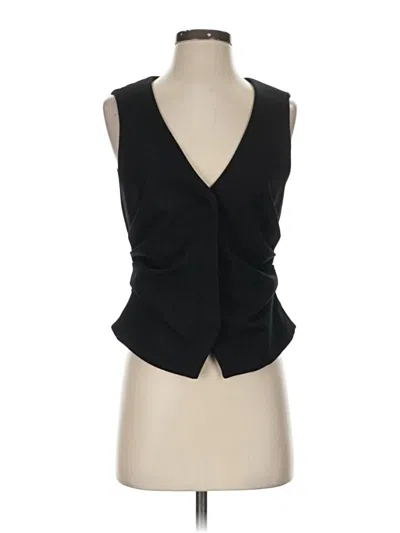 Pre-owned Zara Sleeveless Blouse In Black