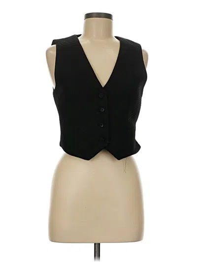 Pre-owned Zara Sleeveless Blouse In Black