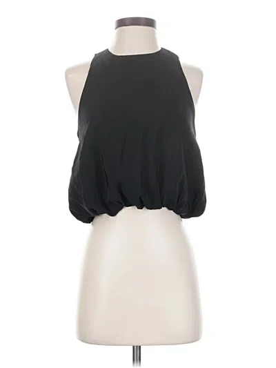 Pre-owned Zara Sleeveless Blouse In Black