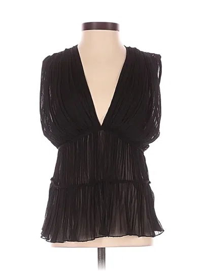 Pre-owned Zara Sleeveless Blouse In Black