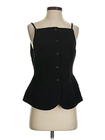 Pre-owned Zara Sleeveless Blouse In Black