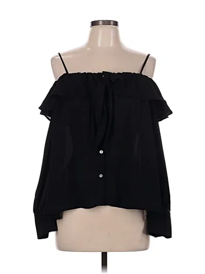 Pre-owned Zara Sleeveless Blouse In Black